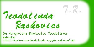 teodolinda raskovics business card
